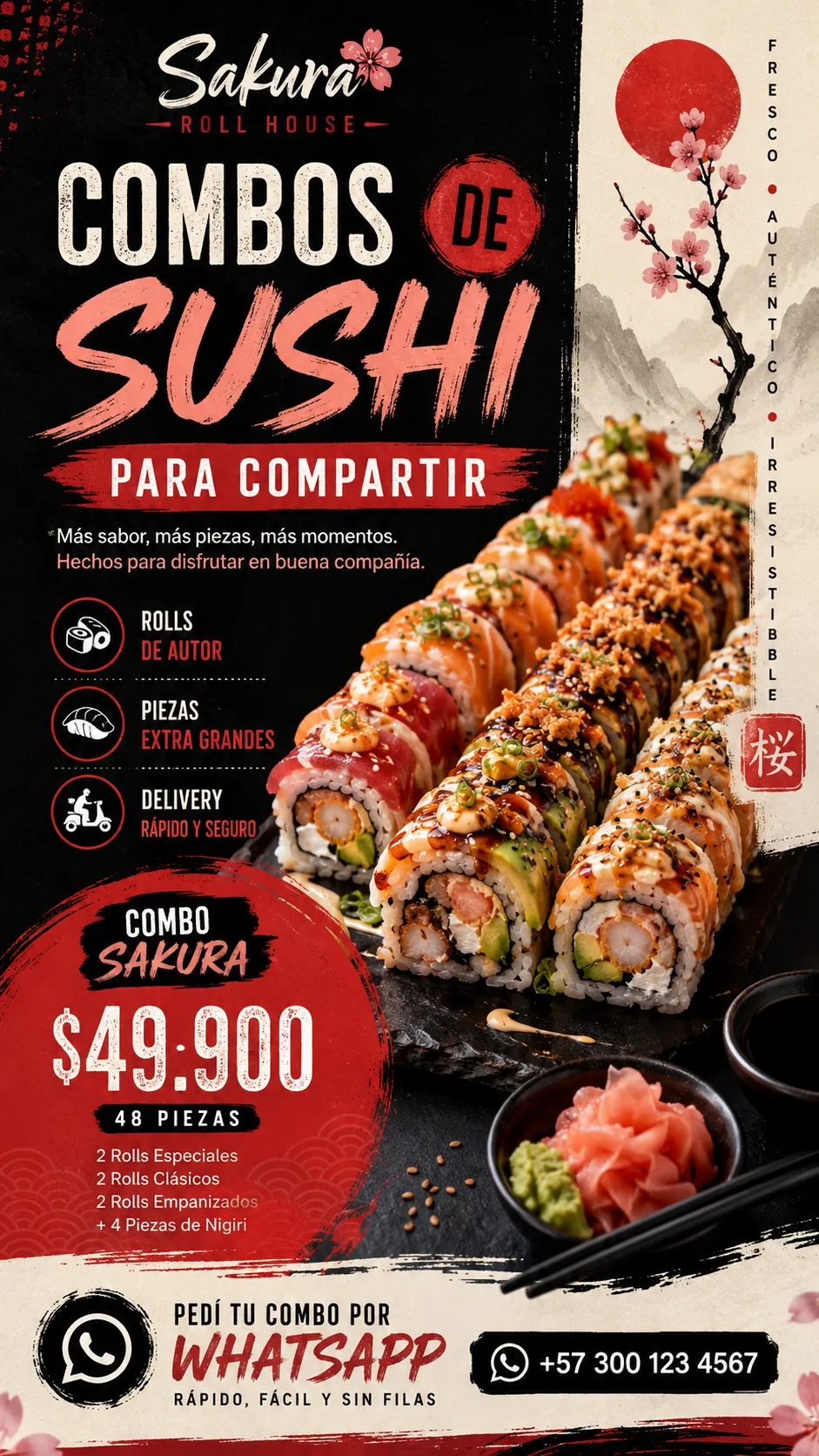 Sushi — diseño 1080x1920