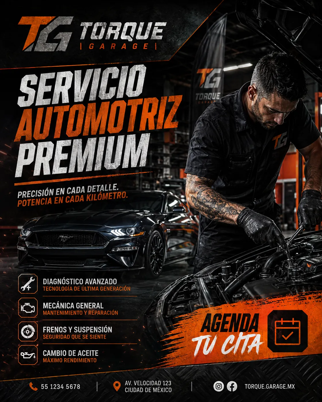 Taller automotriz — diseño 1080x1350