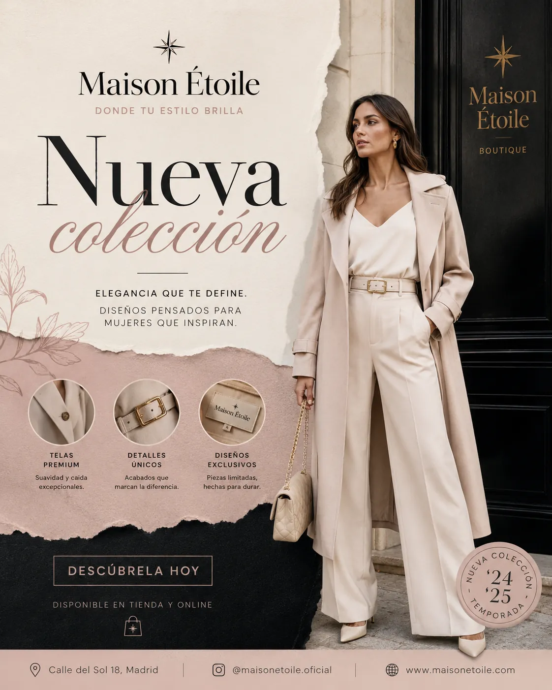 Moda editorial — diseño 1080x1350